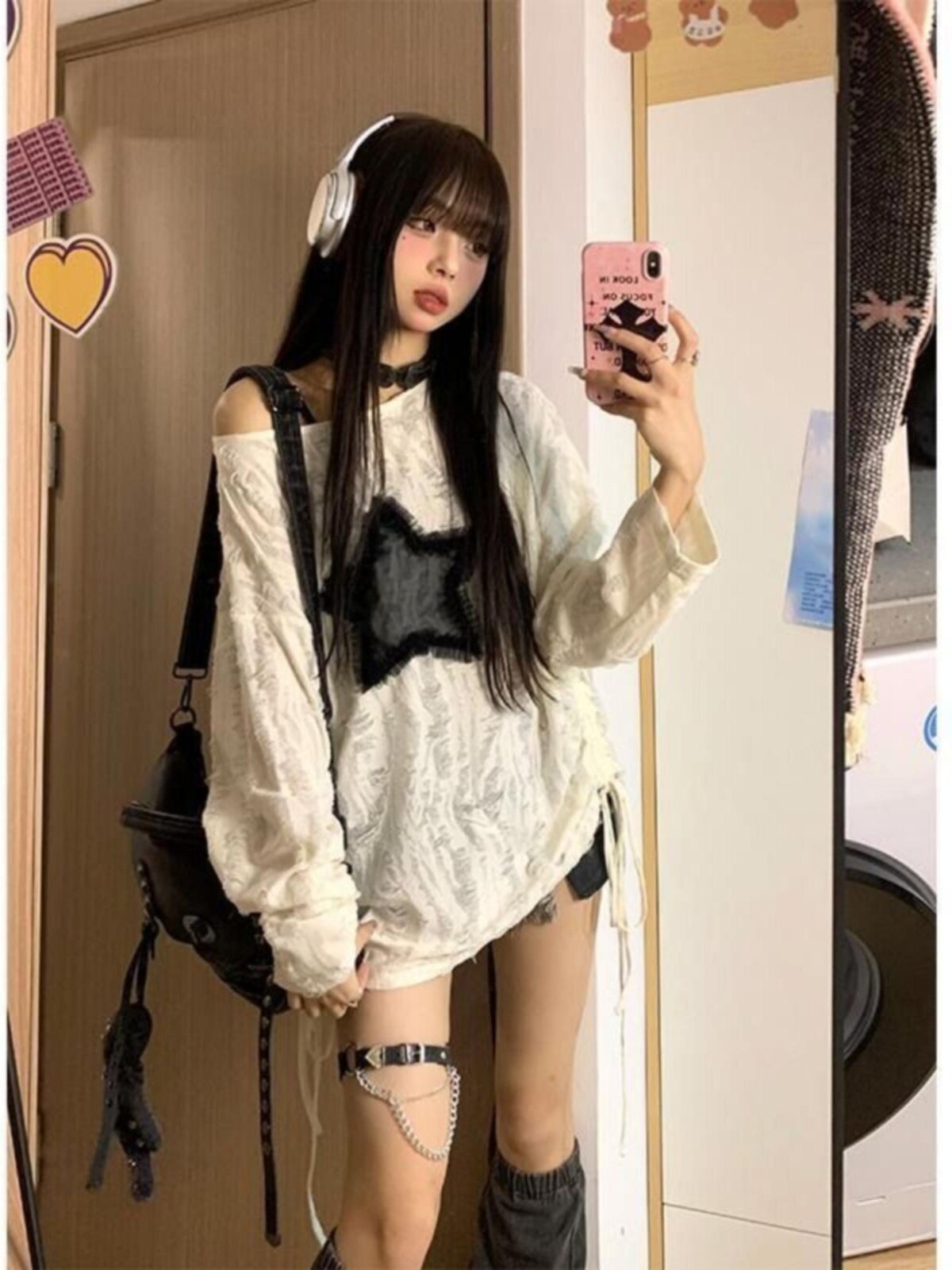 Fashion Streetwear - Fashion Streetwear Kpop Pullover Tops Hole