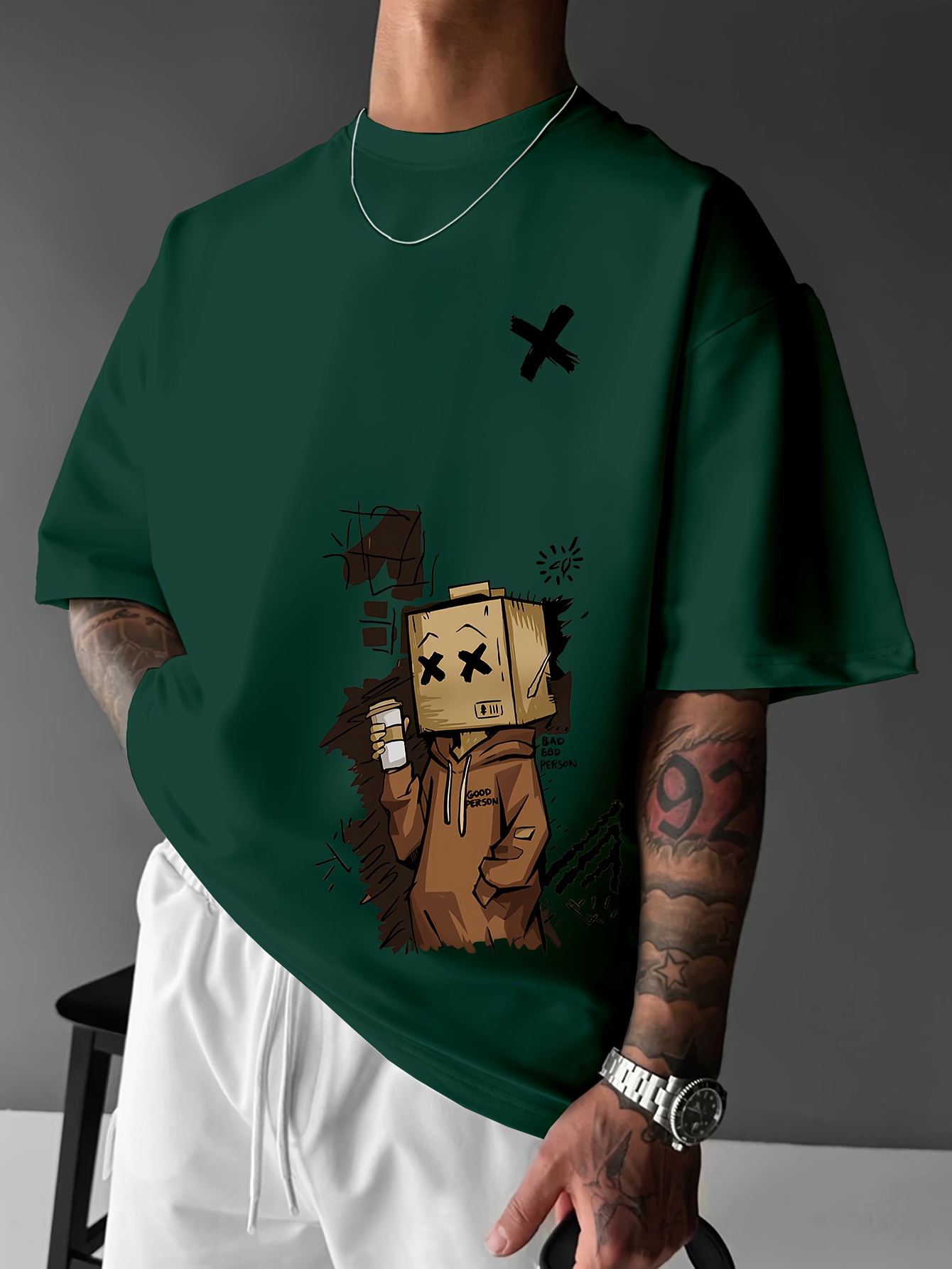 Street Fashion Graffiti - European and American Summer Men's Fashion