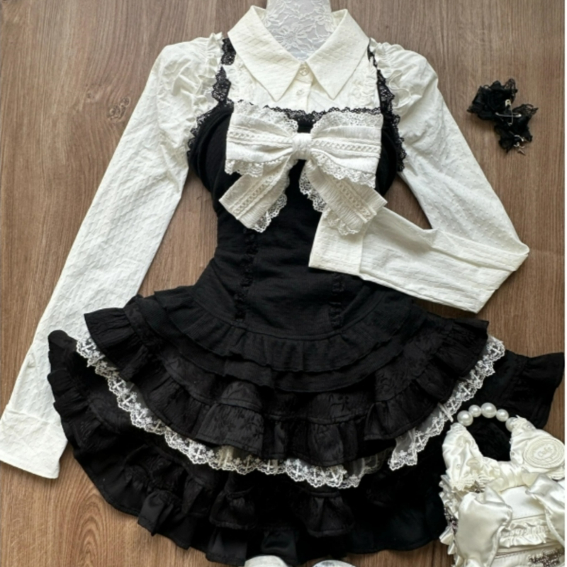 Street Fashion Harajuku - Y2k Aesthetic Lolita Style 3 Piece