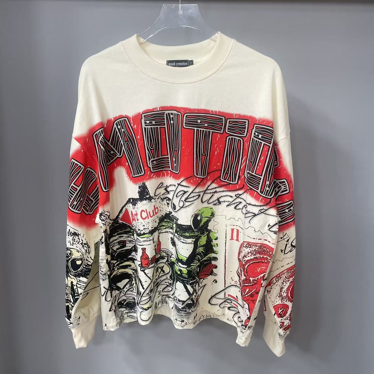 Fashion Streetwear - High Quality Designer MIXED-EMOTION Long sleeved
