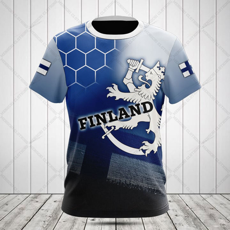 Street Fashion Usa - Custom Name Summer Casual Finland Flag