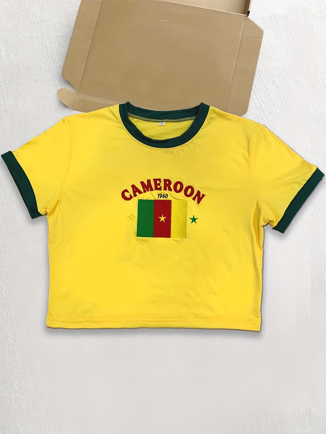 Cameroon Flag Embroidered Crop - огляд і ціна Street Fashion Usa