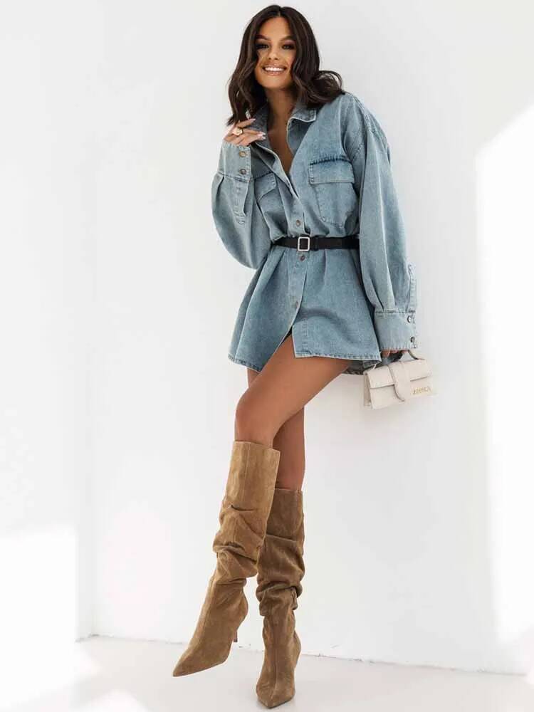 Women Denim Oversized Shirt Ja - огляд і ціна Street Fashion Taiwan