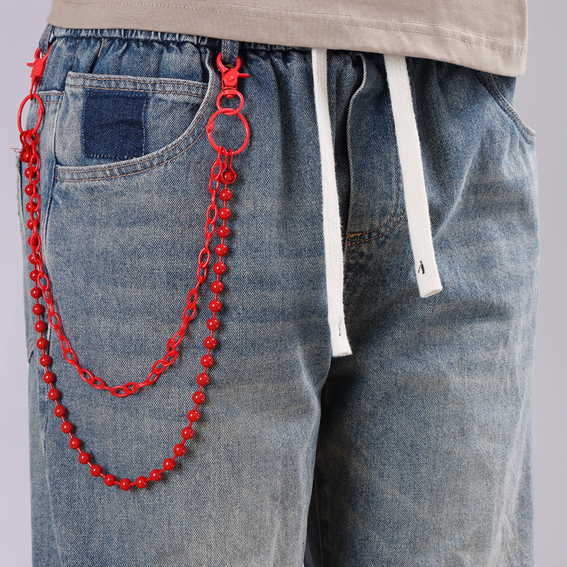 Bright Red Beaded Multi‑Layer  - огляд і ціна Street Fashion Harajuku