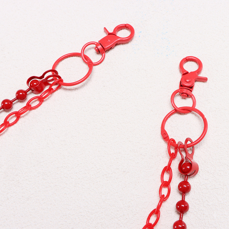 Bright Red Beaded Multi‑Layer  - огляд і ціна Street Fashion Harajuku