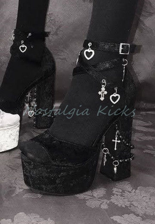 Gothic Black Velvet Platform H - огляд і ціна Street Fashion Dress