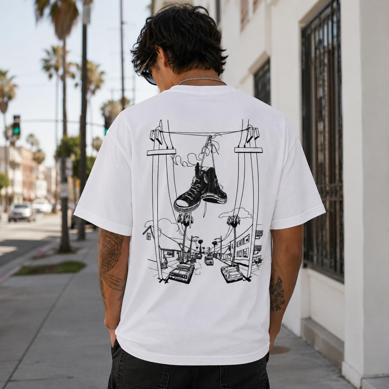 Sneakers on Power Lines T-Shir - огляд і ціна Street Fashion Online