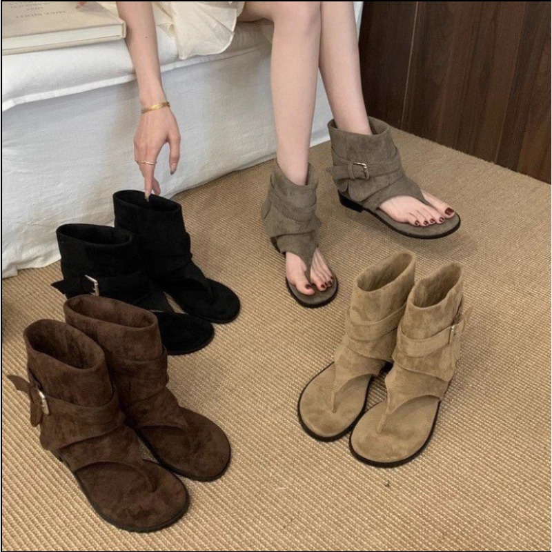 2025Spring Clip Toe Flats Sand - огляд і ціна Street Fashion Dress