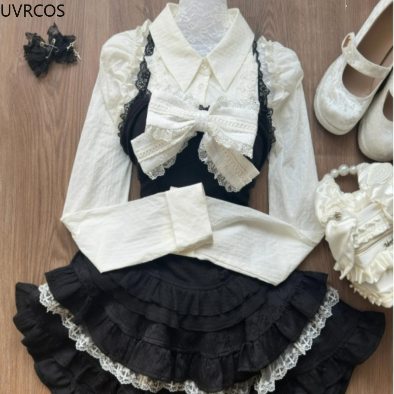 Y2k Aesthetic Lolita Style 3 P - огляд і ціна Street Fashion Harajuku