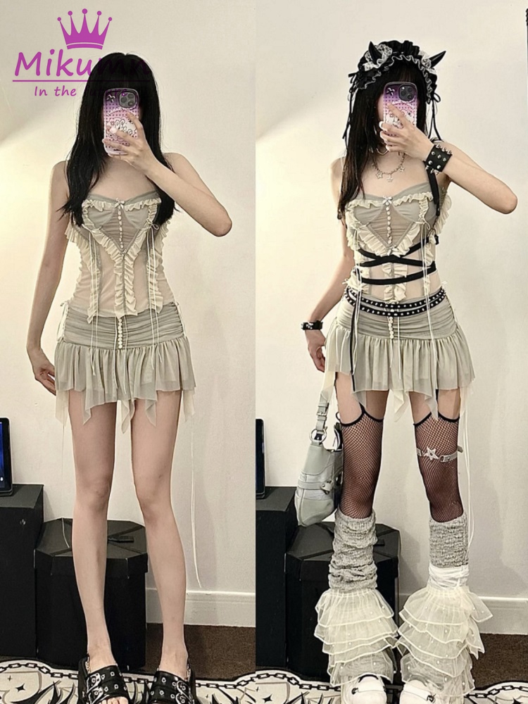 Y2k Two Piece Set Outfit Aesth - огляд і ціна Street Fashion Harajuku