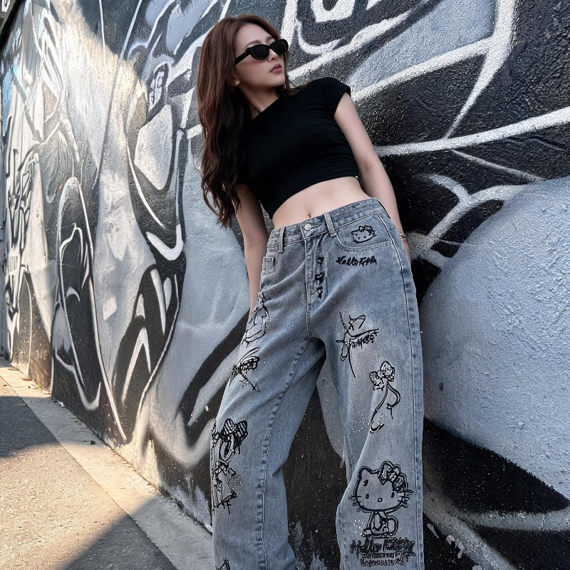 Cute Keiokitty Rhinestone Graf - огляд і ціна Street Fashion Graffiti