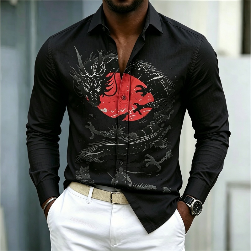 2026 New Men's Shirt White Bla - огляд і ціна Fashion Streetwear