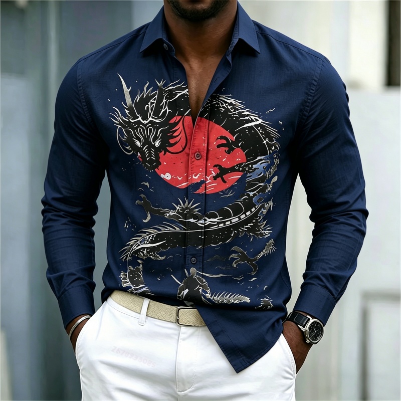 2026 New Men's Shirt White Bla - огляд і ціна Fashion Streetwear