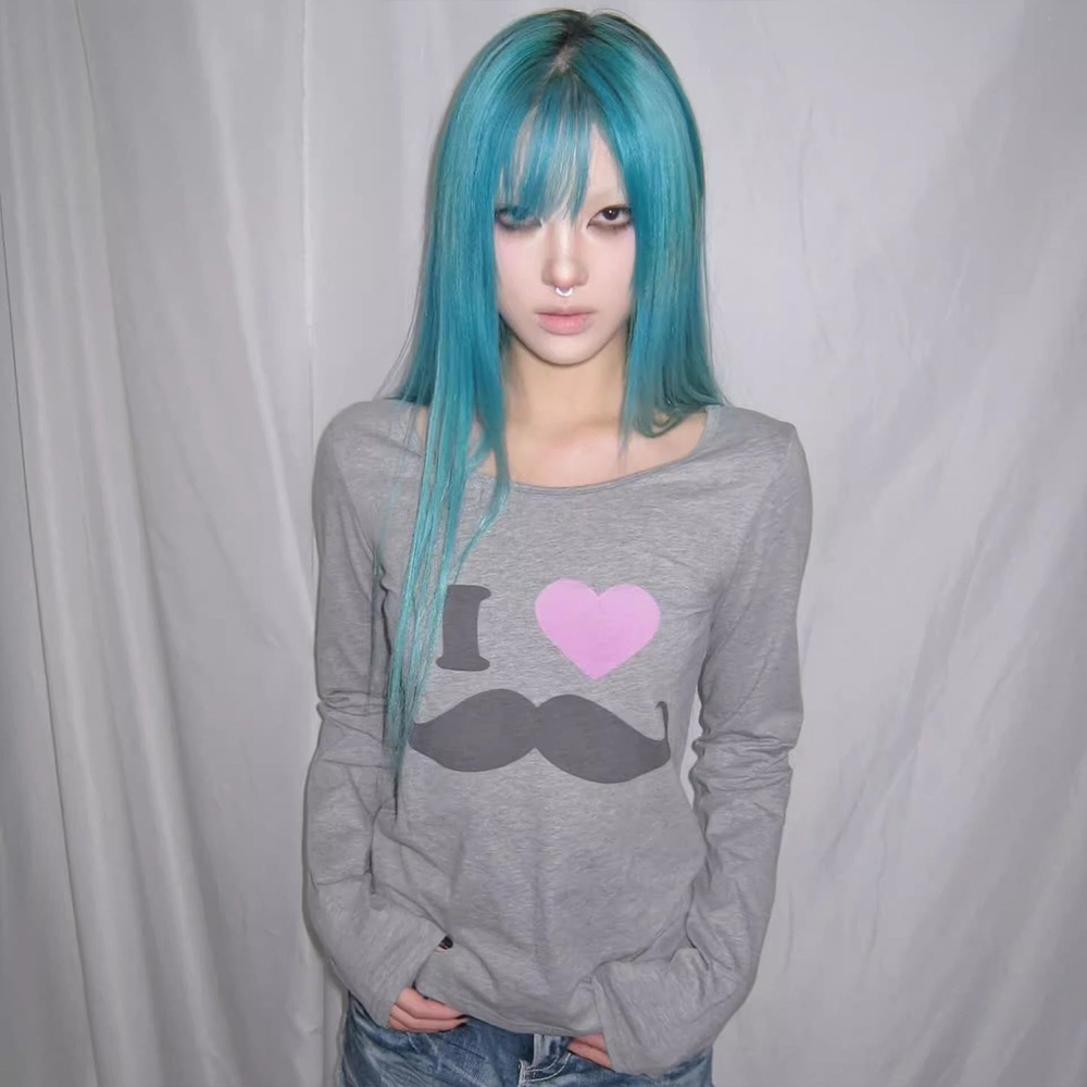Japanese Y2K Beard Print T-Shi - огляд і ціна Street Fashion Harajuku