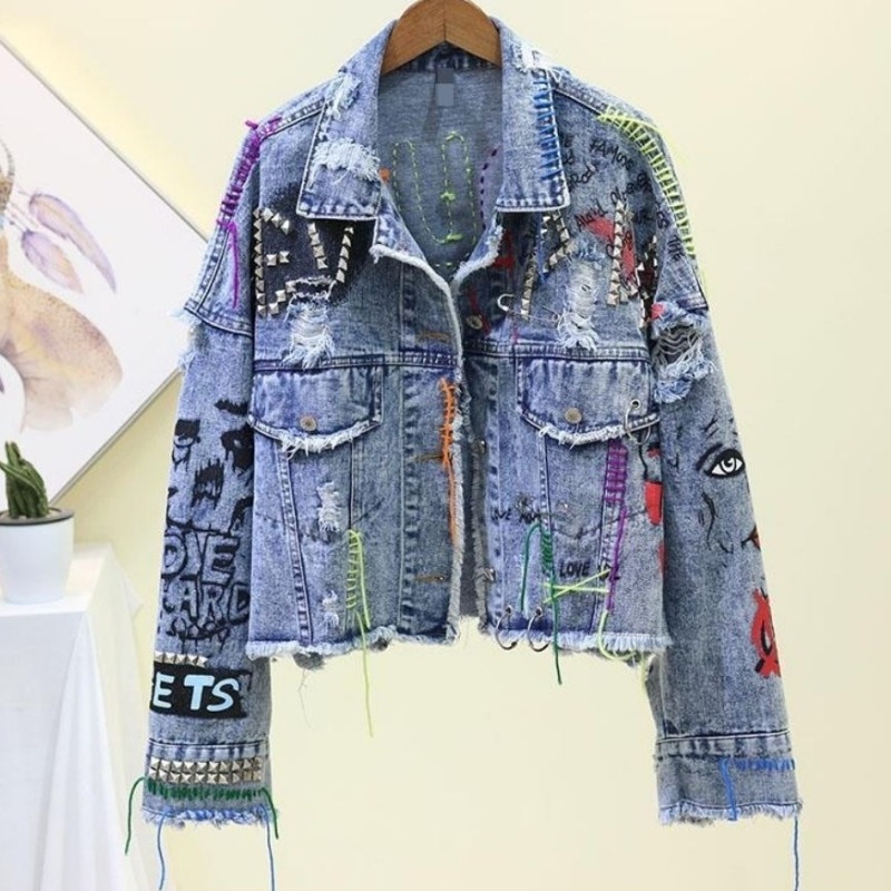 Trendy Graffiti Casual Denim S - огляд і ціна Street Fashion Graffiti