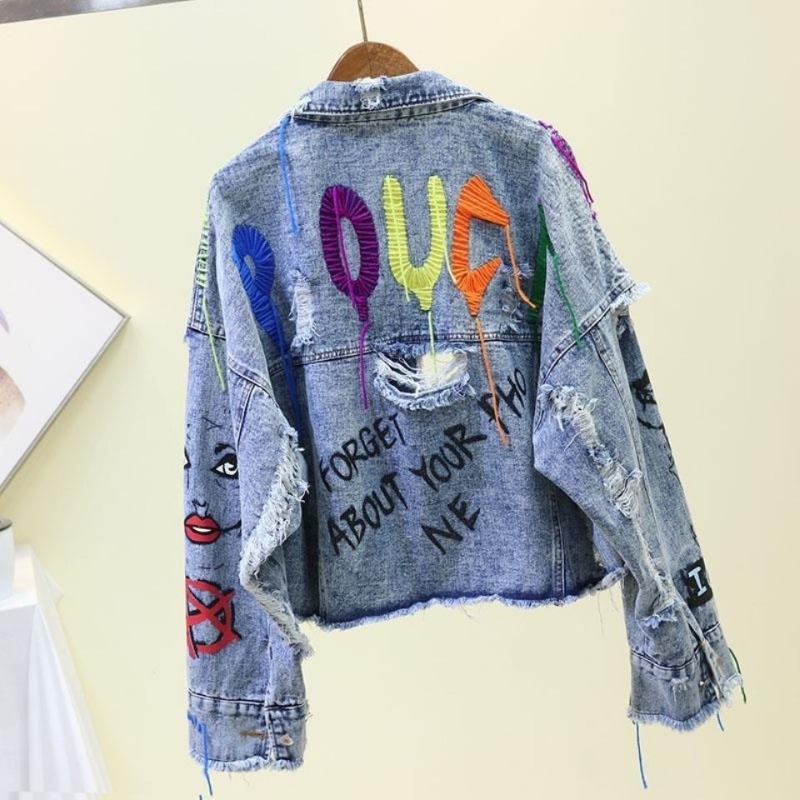 Trendy Graffiti Casual Denim S - огляд і ціна Street Fashion Graffiti