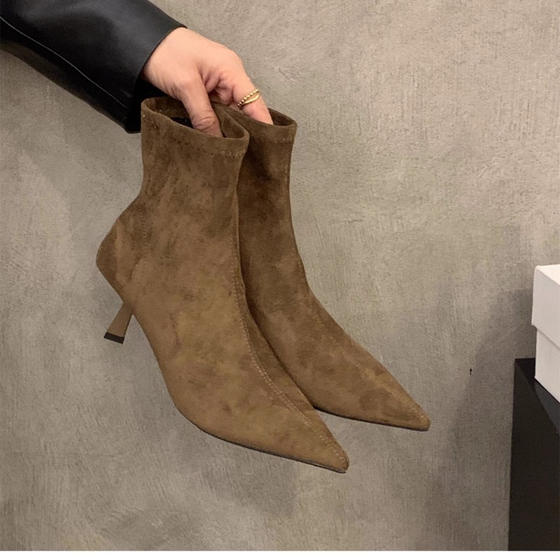 Women's Suede Stretch Ankle Bo - огляд і ціна Street Fashion Dress