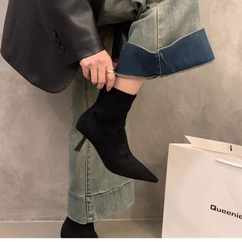 Women's Suede Stretch Ankle Bo - огляд і ціна Street Fashion Dress
