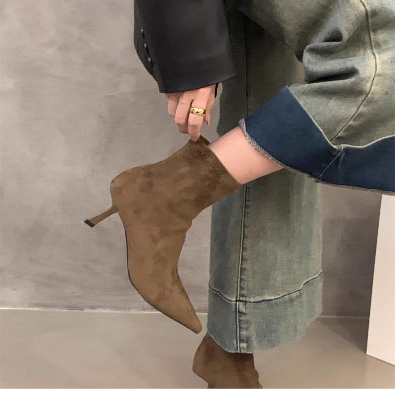 Women's Suede Stretch Ankle Bo - огляд і ціна Street Fashion Dress