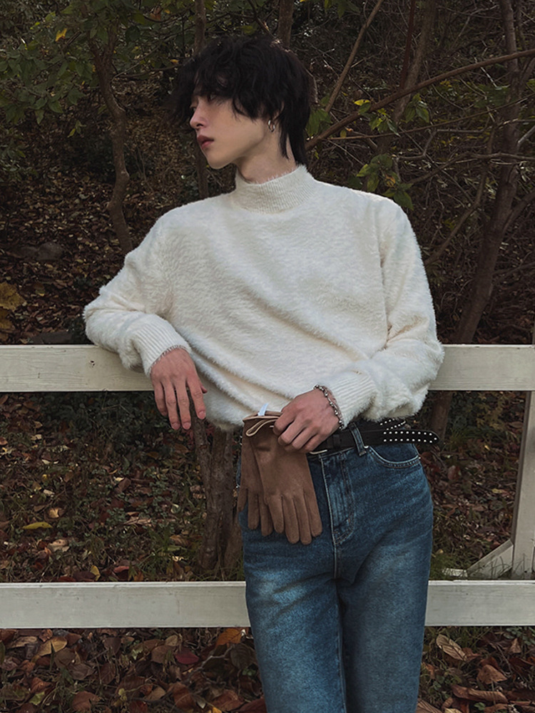 Fur Collar Pullovers Rock Mens - огляд і ціна Street Fashion London