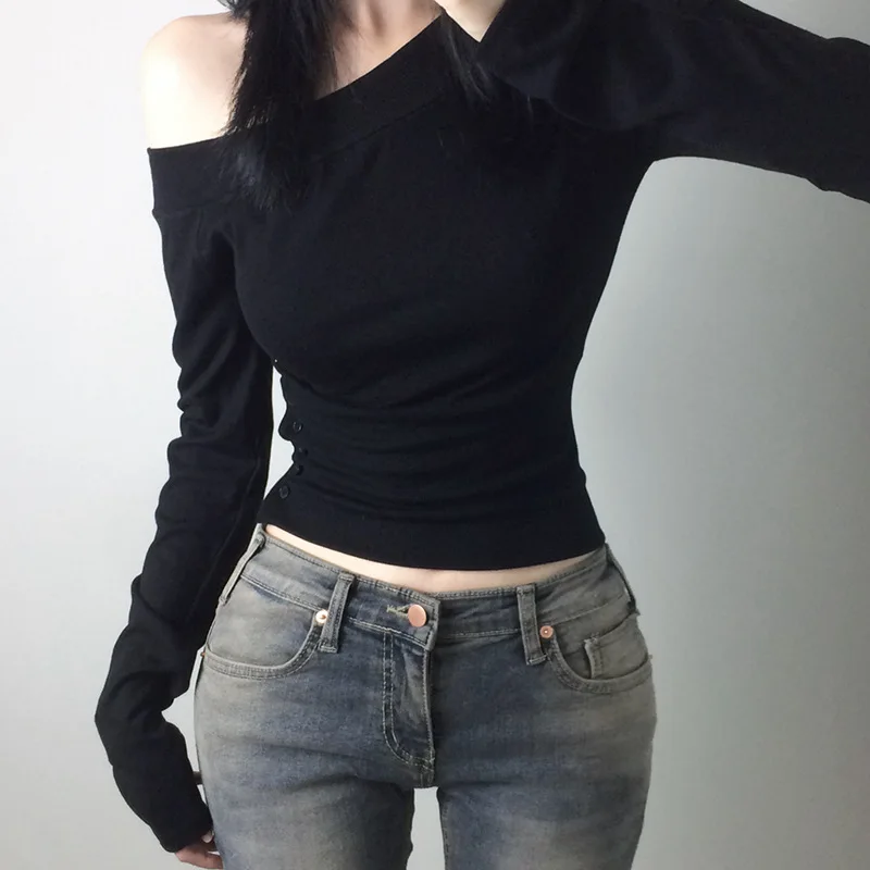 Y2K Vintage Pleated Button T-S - огляд і ціна Fashion Streetwear