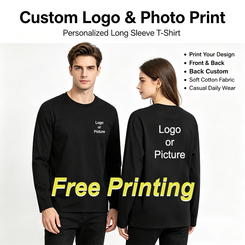 Customized Cotton Long Sleeve  - огляд і ціна Fashion Streetwear