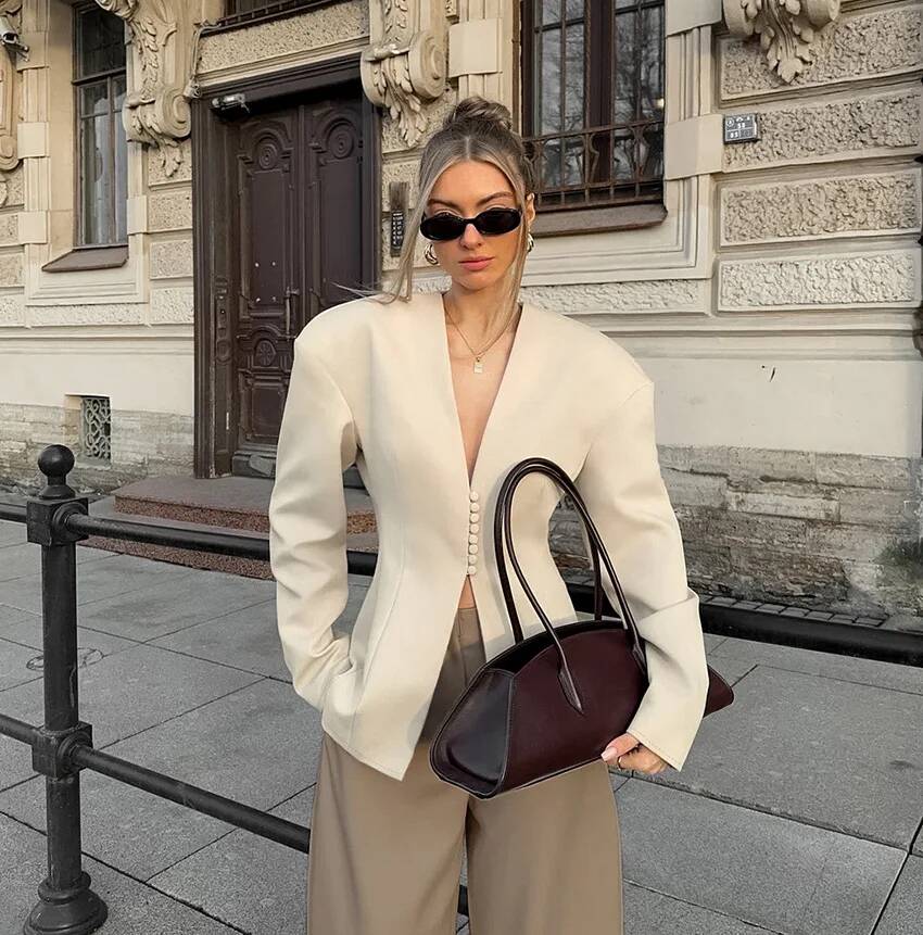 Lady Solid Waist Cinching Blaz - огляд і ціна Street Fashion Taiwan