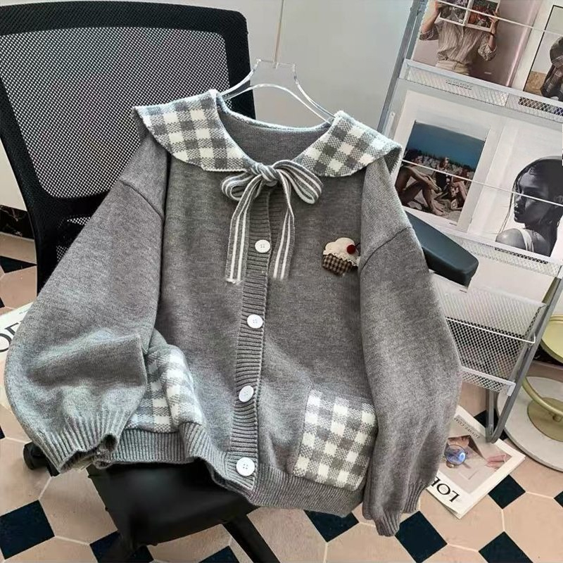 Retro Sweet Knitted Outerwear  - огляд і ціна Japanese Street Fashion Female